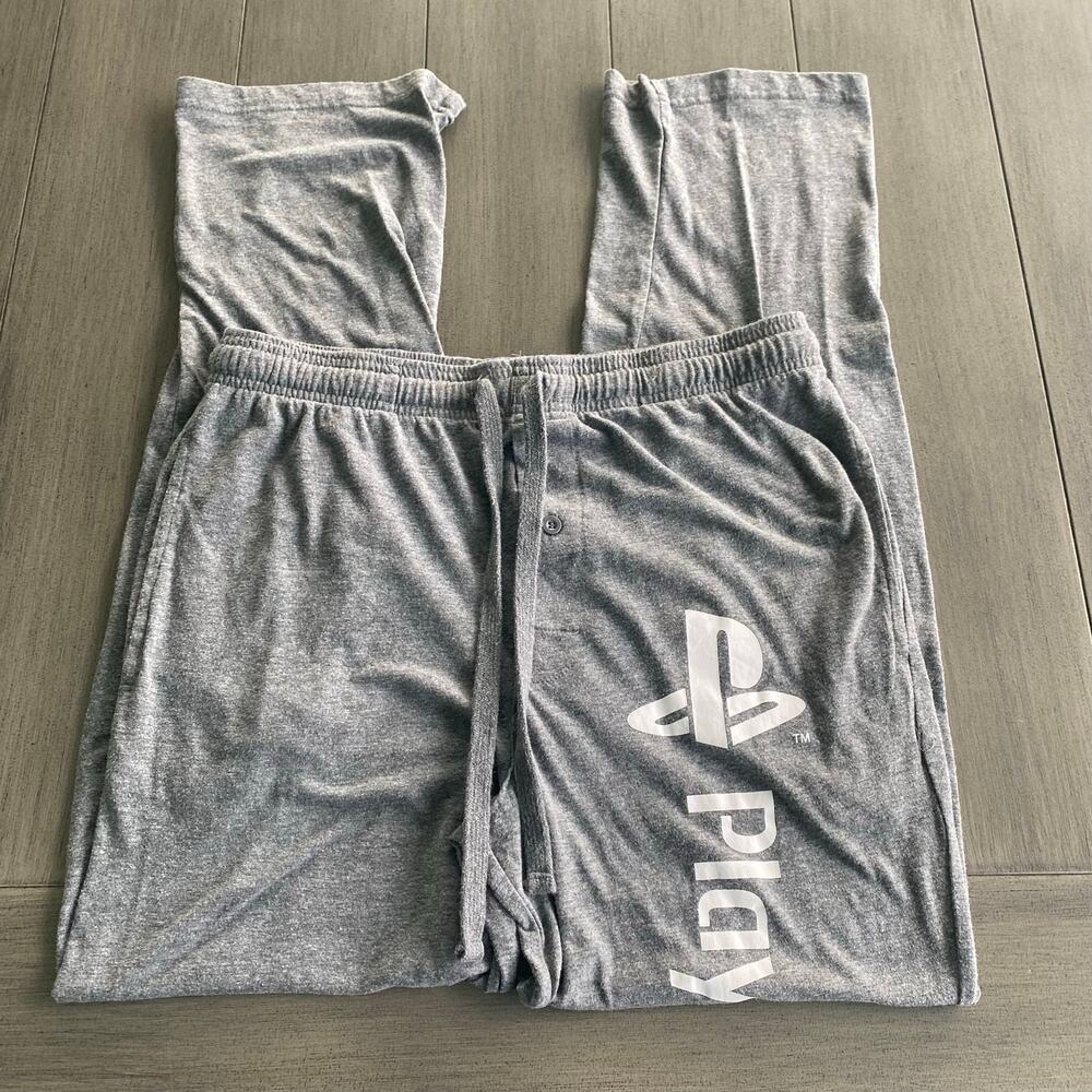 PlayStation Lounge Pants • Gray • Size Small • Logo Graphic • Pockets